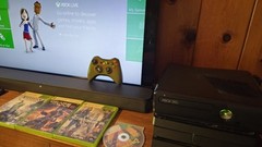 Microsoft XBOX 360 SLIM Black Video Game Console System Bundle 360S Controller++