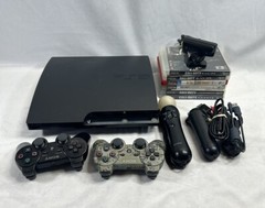 Sony PlayStation 3 Slim Console CECH-2001A w/ Controllers 6 Shooting Games