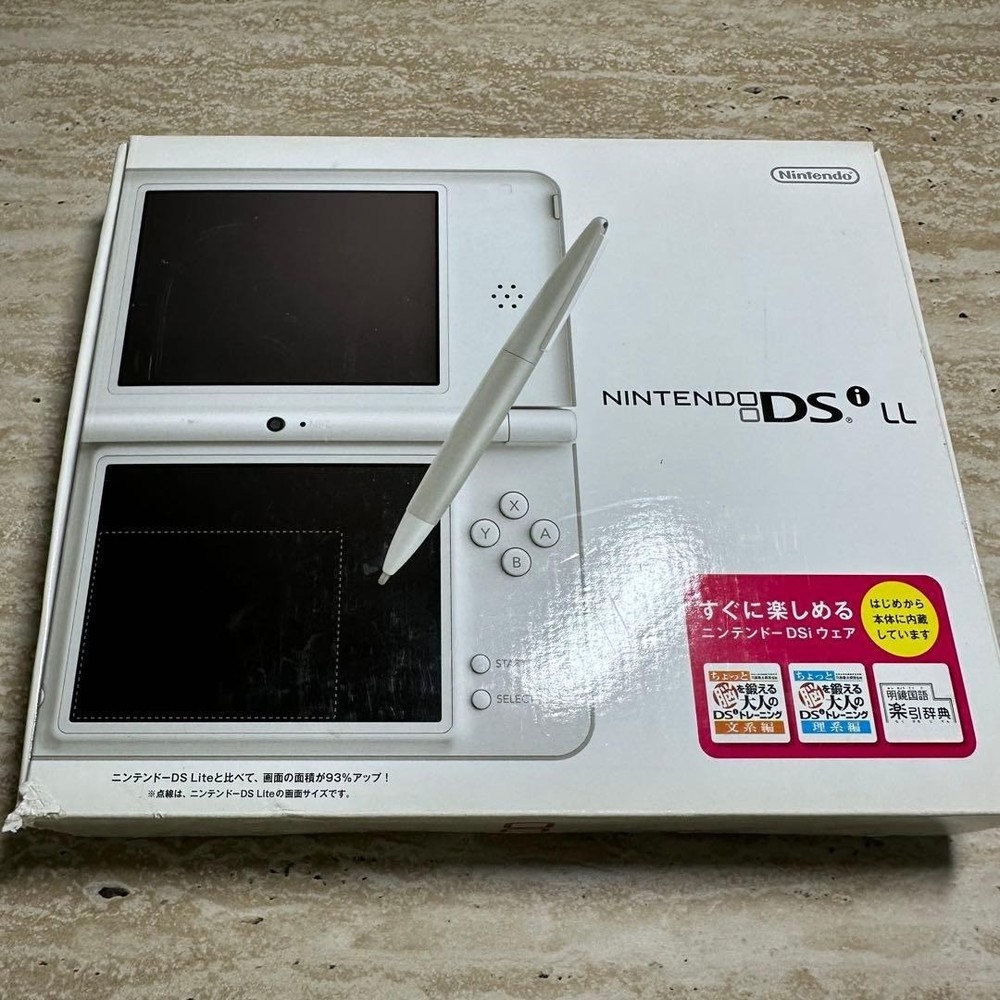 Nintendo DSi LL Natural White Console Boxed Complete Tested Working 6591