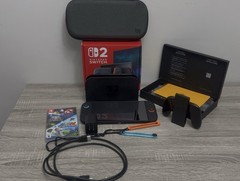 Nintendo Switch 2 Handheld Console Bundle Black w/ Blue/Orange Joy-Con & Dock
