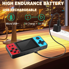 Consola de Videojuegos Retro Portatil para Ninos 139 Juegos 32 Bit Azul Rojo