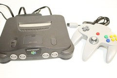 Nintendo 64 Console Black with Replacement Controller Cords and AC Tested Workin