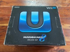 Nintendo Wii U Mario Kart 8 Deluxe Set 32GB Console w/ Mario Wheel Wiimote Rare!