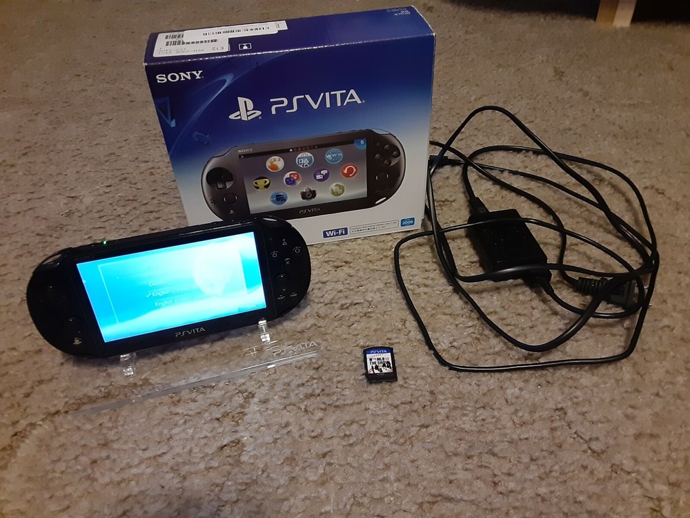 Sony PlayStation PS Vita Slim Wi-Fi Console Crystal Black Japan JP in box lot