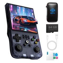 R36MAX Retro Handheld Game Console, 4 Inch IPS Portable Open Source Linux Sys…