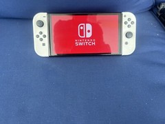 Nintendo Switch OLED Model 64GB black Console with matted White Joy Cons