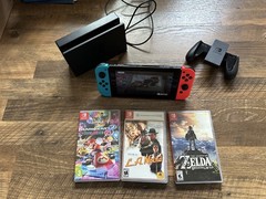 Nintendo Switch Console – Neon Red/Neon Blue 3x Games, Dock, Controller, Zelda