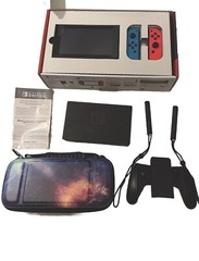 Used Blue and Red Nintendo Switch – Galaxy Traveling Case and TV Adapter
