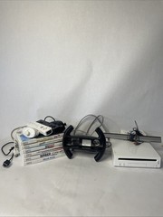 Nintendo Wii Console with 6 Games 2 Remotes 2 Nunchucks HDMI Tested Working READ