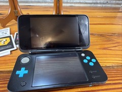 Nintendo 2DS XL Console Black/Turquoise w/Box & Inserts PARTS/REPAIR ONLY! READ!