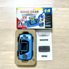 SEGA Game Gear Micro Blue Mini Console 4 Preloaded Games Handheld Japan Used