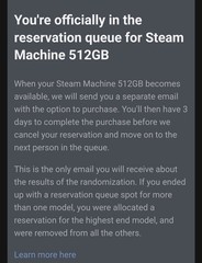 Valve Steam Machine – 512GB (Reservation Queue Spot) – No Controller Included
