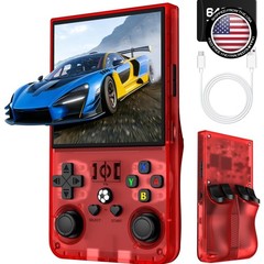 Portable R36MAX Retro Gaming Console with 64GB Memory and 4000mAh Battery