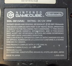 Nintendo GameCube Jet Black Console w/ Power Cable Only Turns On Spins Game