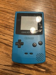 Nintendo Game Boy Color GBC Handheld Game Console – Teal Blue Mario Wario Lot