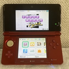 Nintendo 3DS Flame Red Console Handheld System Tested Working With Game