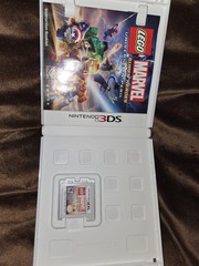 Nintendo 3DS XL (Red) CIB w/ Lego Marvel Game, Charger & Case EUC