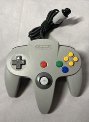 Nintendo 64 N64 Console Charcoal Grey w/ Controller & 3D Printed Display Stand