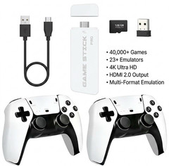 GameStick Pro 4K UHD HDMI Microconsole w/ Wi-Fi, 128GB, 2 Controllers