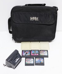 Sega Game Gear Lot Of 6 Games And Carry Carrying Case Sonic 2 VR Troopers Wide