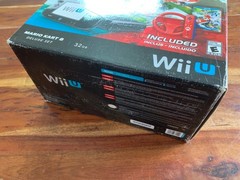 Nintendo Wii U Mario Kart 8 Deluxe Set 32GB Console w/ Mario Wheel Wiimote Rare!