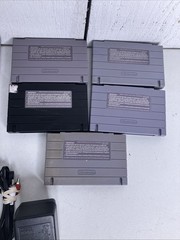 Super Nintendo SNES System Console Bundle W/ 5 Games Mario Kart Battletoads