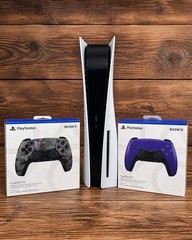 Sony PlayStation 5 Console with DualSense Controllers Wi-Fi Blu-Ray HDMI USB-C