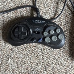 Sega Genesis Model 2 MK-1631 — Console, Hookups, 2 Third Party Controllers