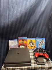 Sony PlayStation 4 Slim 500GB CUH-2015A Console with Controller & 4 Games S5
