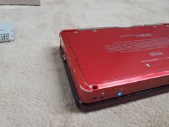 Nintendo 3DS Flame Red Handheld Console Bundle Animal Crossing New Leaf Charger