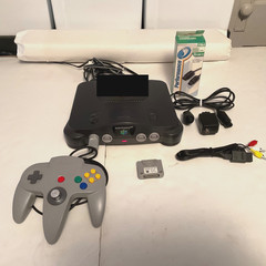 Tested ! N64 Lot System Console Black Grey (Controller Controller Pak) NUS-001