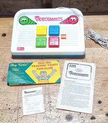 Vintage 1986 Connor Videosmarts Interactive Video Learning System 4 Tapes – Read