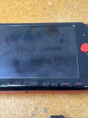PSP-3000 God of War Black/Red PlayStation Portable console Parts/Repair READ