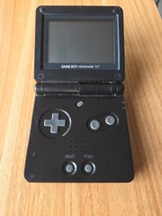 Nintendo Gameboy Advance SP Handheld System Console Onyx Black (AGS-001) Tested