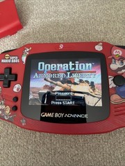 Nintendo GameBoy Advance Console IPS Screen Mod + Mario Shell