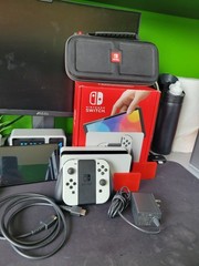 Nintendo Switch OLED with Box, Case And 256gb Micro SD Card