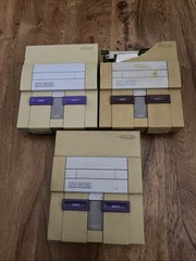 Lot of 3 Super Nintendo SNES Consoles DEFECTIVE Broken Shells Untested