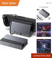 USB C Docking Station 9-in-1 HDMI Ethernet 4K@60Hz USB 3.2 PD 100W for Gaming