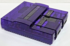 Custom Super Nintendo Transparent Purple/Smoke UPGRADED Triad Power Suppy