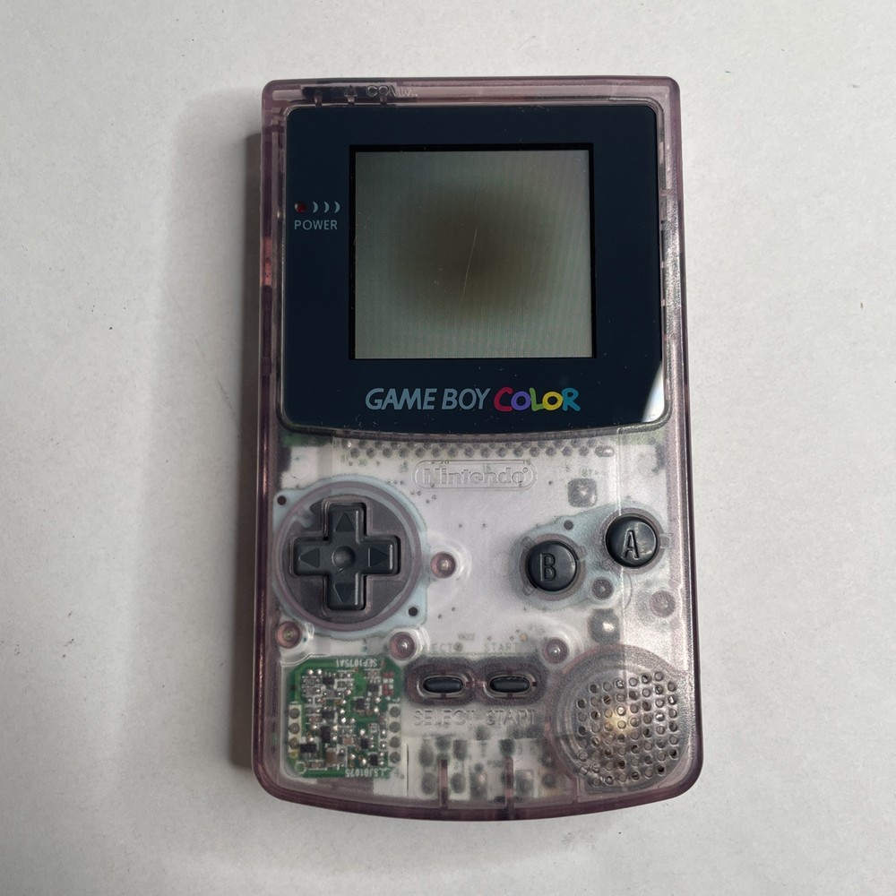 GameBoy Color Clear Atomic Purple Console Nintendo Read Description