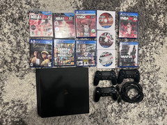 Sony PlayStation 4 Pro 1TB 4K Console PS4 Console System Bundle w/3 Remotes GTA5