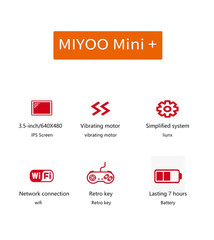 Miyoo Mini Plus 64GB Purple Retro Handheld Console OnionOS WiFi Netplay + Case