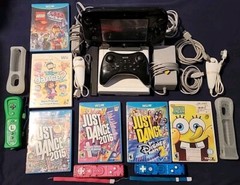 Nintendo Wii U Lot 8GB Handheld System – White/Black Tested (H)