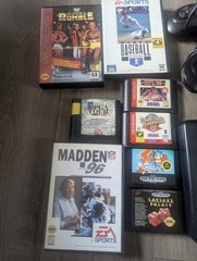 Sega MK-1631 & 1601 Genesis 1 & 2 Consoles with 8 Games-untested