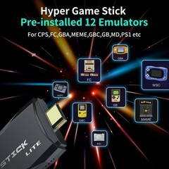 4K Retro Game Stick Console 64GB w/ 25,000 Games & 2 Wireless Controllers