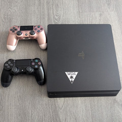Sony PlayStation 4 Slim Black Home Console w/ 2 DualShock 4 Controllers