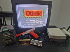 Nintendo NES Console Bundle 11 Games OEM Zapper 2 Controllers Tested Cleaned