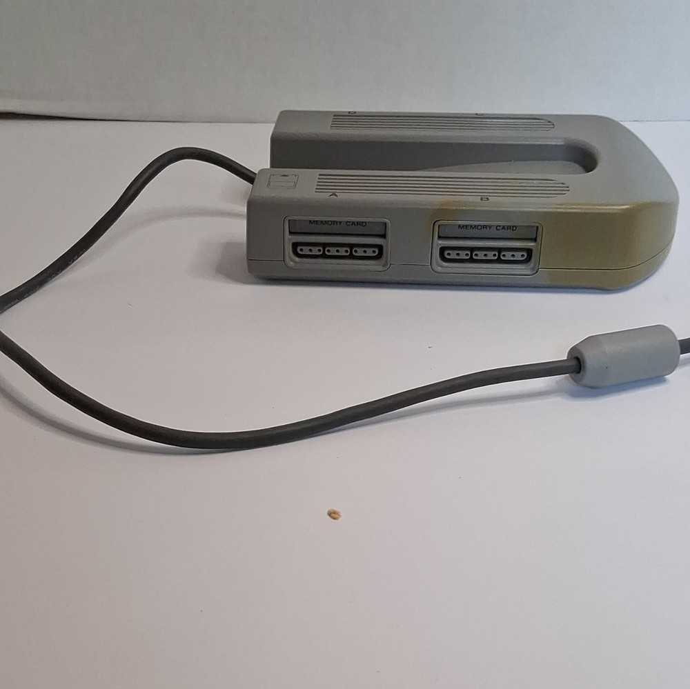 Sony PlayStation Multitap PS1 SCPH-1070 Gray Dual Controller & Memory Slots