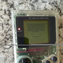 Nintendo Game Boy DMG-01 Clear Handheld Console Bundle w/ Case Manuals Cables