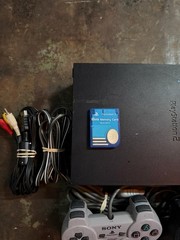 Sony PlayStation 2 PS2 Fat Console with OEM Cords + 2 Controllers + Memory Card